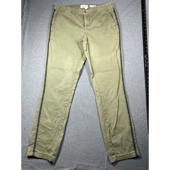 Chino By Anthropologie Womens Pants 29 Green Relaxed Stretch Cotton Blend - Picture 1 of 7